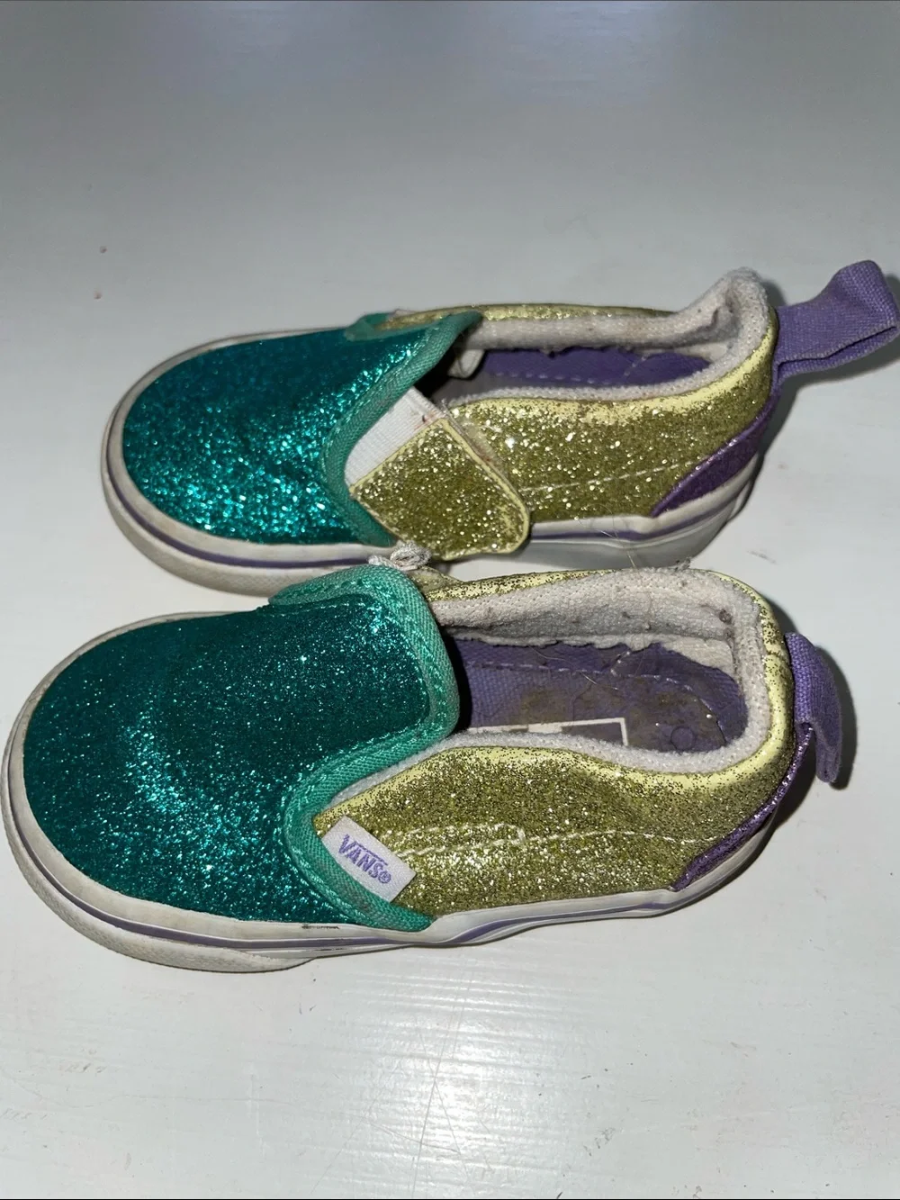 Vans Glitter baby girl shoes size 4